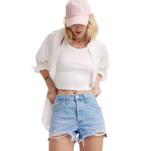 Levi's Light Blue Denim Cutoff Jean Shorts